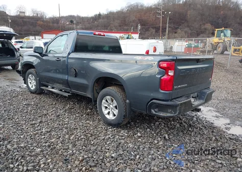 2021 Chevrolet Silverado 1500 4Wd Long Bed Wt из США, поврежденный, VIN 3GCNYAEF6MG112417